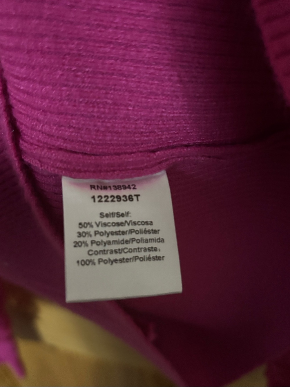 Pink Lace-Sleeve Ribbed Knit Top - Picture 3 of 4